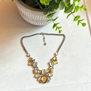 LOFT SILVER STATEMENT NECKLACE